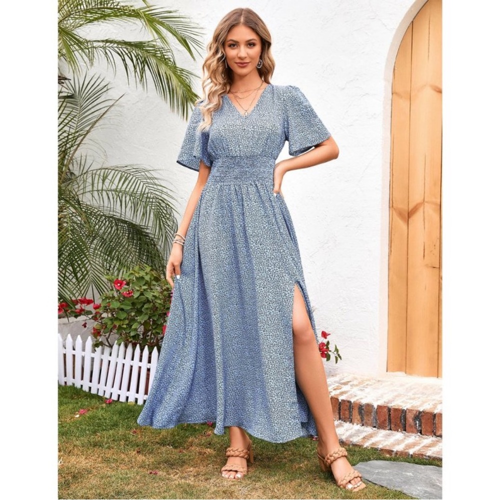 Chic Blue Maxi Dress